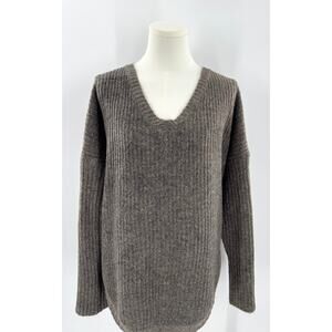 Natural Life Heather Brown Wool Nylon Blend Oversized Sweater L XL